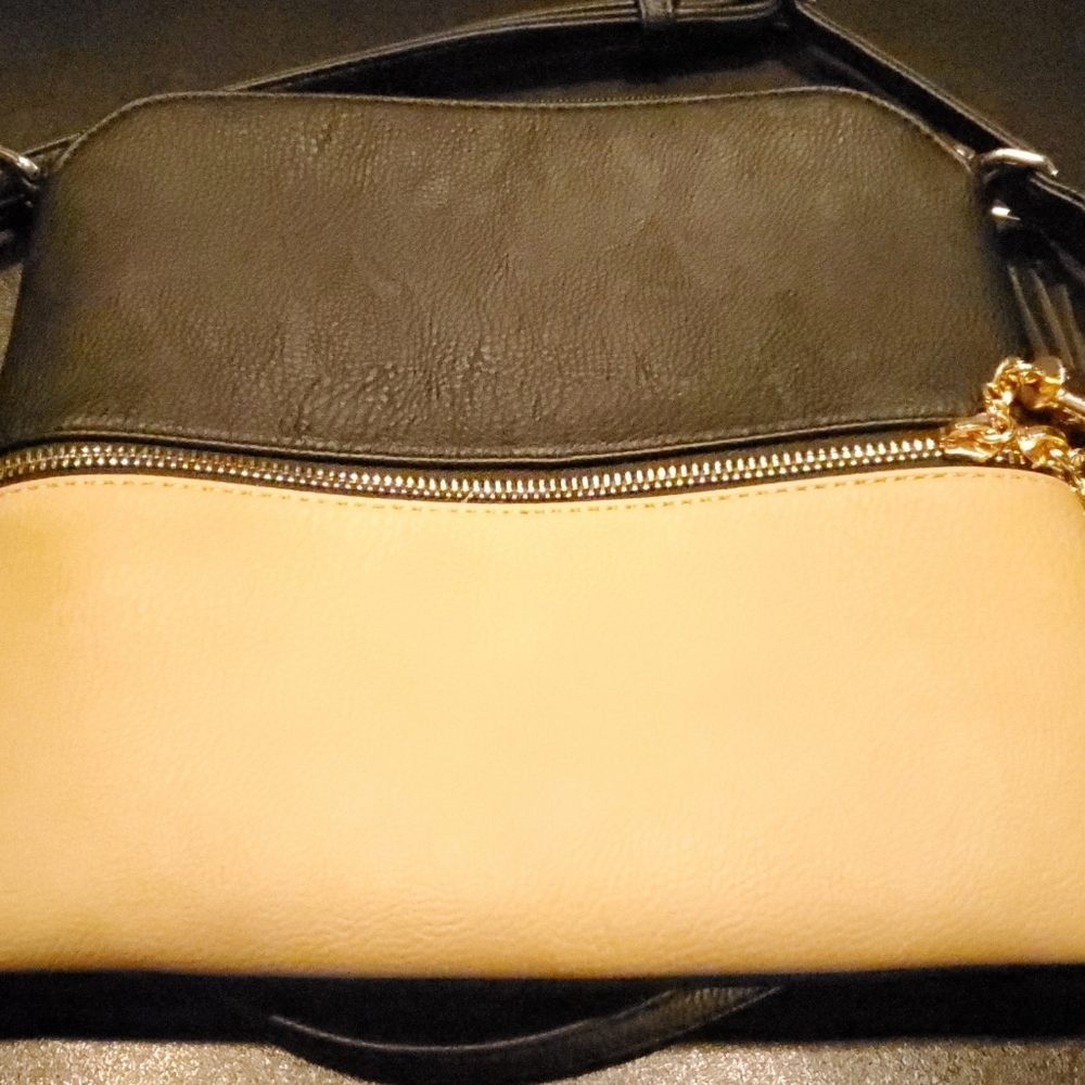 Brown Faux Leather Wristlet Wallet Zip Clutch Small Handbag